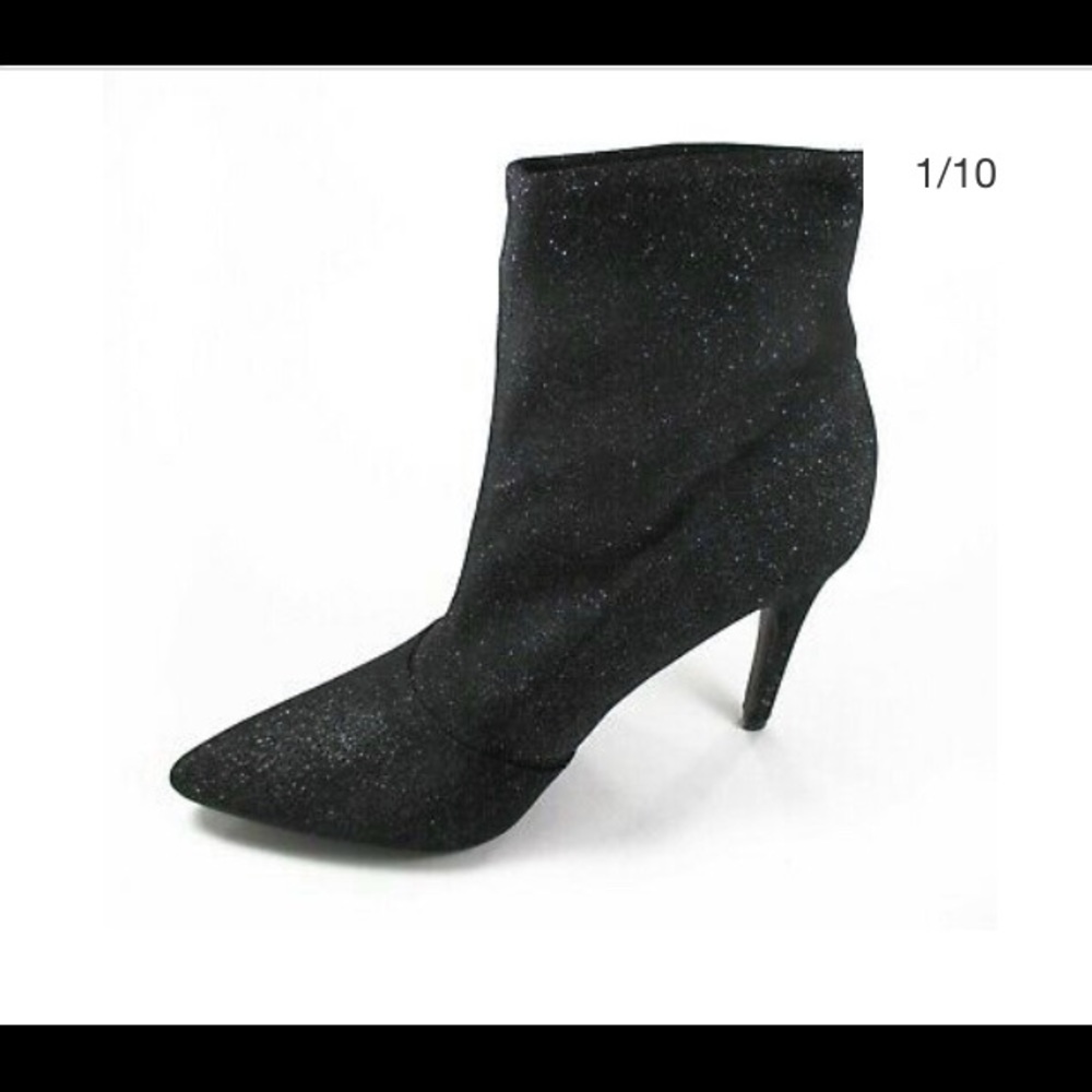 NWT "Brash" Black Sparkly Sock Booties